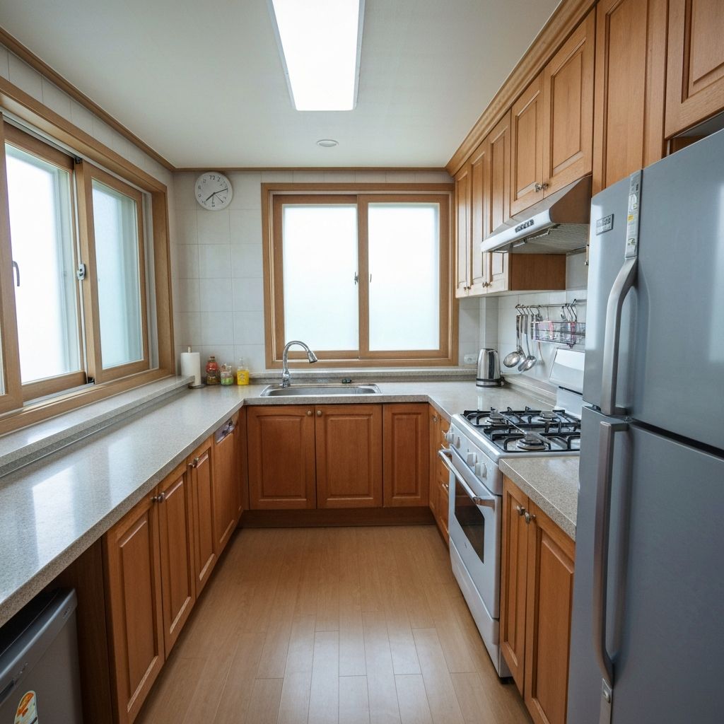 청소 후 주방 상태