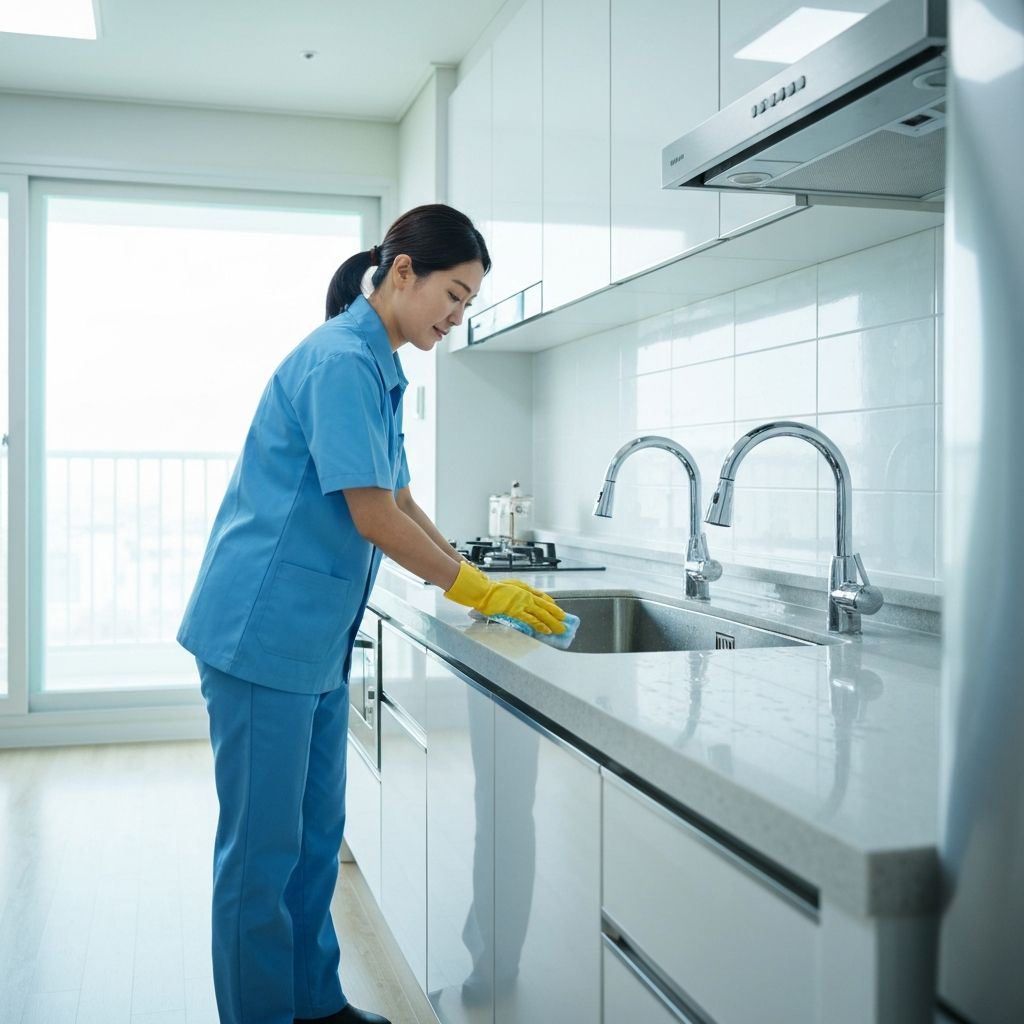 주방 전문 퇴거청소 모습